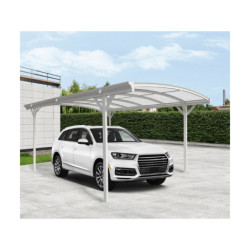 Carport en alu blanc 3x4,3m + Toit polycarbonate 6mm X-METAL
