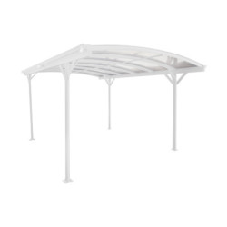 Carport en alu blanc 3x4,3m + Toit polycarbonate 6mm X-METAL
