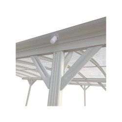 Carport en alu blanc 3x4,3m + Toit polycarbonate 6mm X-METAL