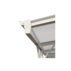 Carport en alu blanc 3x4,3m + Toit polycarbonate 6mm X-METAL