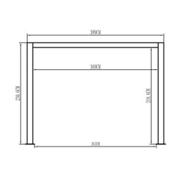 Pergola autoportante en alu gris avec lames orientable 4x4m X-METAL