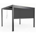 Store coulissant latéral anthracite 270cm pour pergola bioclimatique en aluminium X-METAL