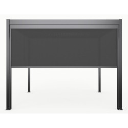 Store latéral en alu anthracite pour pergola 3x3m X-METAL