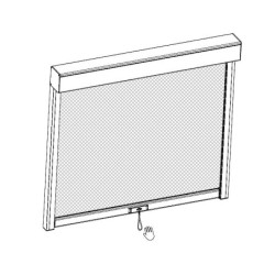 Store latéral en alu anthracite pour pergola 3x3m X-METAL