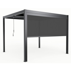 Store latéral avec rail anthracite pour pergola 4x3m et 4x4m X-METAL