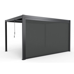 Store latéral avec rail anthracite pour pergola 4x3m et 4x4m X-METAL
