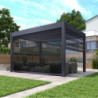 Store latéral avec rail anthracite pour pergola 4x3m et 4x4m X-METAL