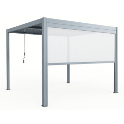 Store latéral en alu anthracite pour pergola 3x3m X-METAL