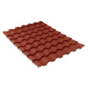 Tuiles métalliques en acier - rouge - pour abri de jardin SOLID