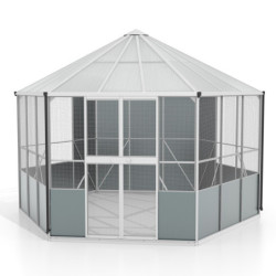 Volière Circus - 9m² - aluminium anodisé et polycarbonate 6mm - Vitavia