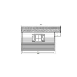 Abri de jardin 22,04m² Cevins - bois traité 40mm - shingles - SOLID