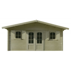 Abri de jardin 28,85m² Rognaix - bois traité 40mm - shingles - SOLID