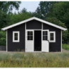 Abri premium bois composite double pente 19,22m² gris Woodlife Garden