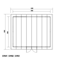 Abri premium bois composite double pente 19,22m² gris Woodlife Garden