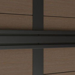 Abri premium bois composite double pente 19,22m² marron Woodlife Garden