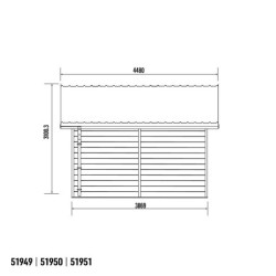 Abri premium bois composite double pente 19,22m² marron Woodlife Garden
