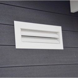 Abri premium bois composite double pente 19,22m² gris clair Woodlife Garden