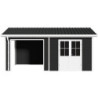 Abri premium bois composite avec terrasse gris foncé Woodlife Garden