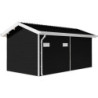 Abri premium bois composite avec terrasse gris foncé Woodlife Garden