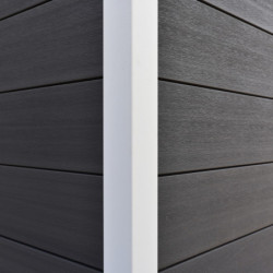 Abri premium bois composite avec terrasse gris foncé Woodlife Garden