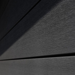 Abri premium bois composite avec terrasse gris foncé Woodlife Garden