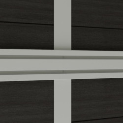 Abri premium bois composite avec terrasse gris foncé Woodlife Garden