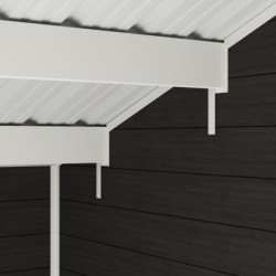 Abri premium bois composite avec terrasse gris foncé Woodlife Garden