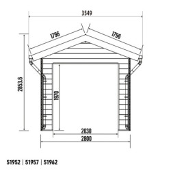 Abri premium bois composite avec terrasse gris foncé Woodlife Garden