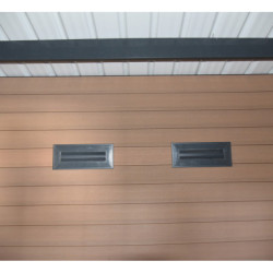 Abri premium bois composite avec terrasse gris foncé Woodlife Garden