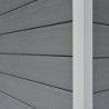 Abri premium bois composite avec terrasse gris clair Woodlife Garden