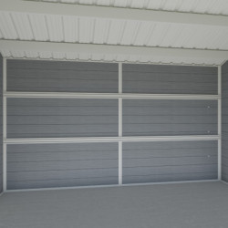 Abri premium bois composite avec terrasse gris clair Woodlife Garden