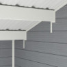 Abri premium bois composite avec terrasse gris clair Woodlife Garden