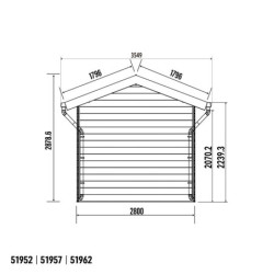 Abri premium bois composite avec terrasse gris clair Woodlife Garden