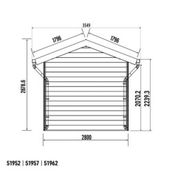 Abri premium bois composite avec terrasse gris clair Woodlife Garden