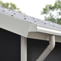 Abri premium bois composite double pente 14,75m² gris Woodlife Garden