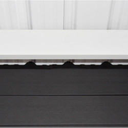 Abri premium bois composite double pente 14,75m² gris Woodlife Garden