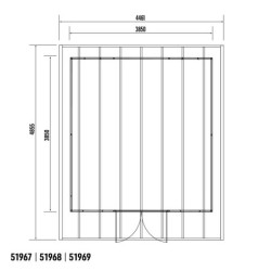 Abri premium bois composite double pente 14,75m² gris Woodlife Garden