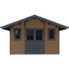 Abri premium moderne en bois composite 14,75m² marron Woodlife Garden