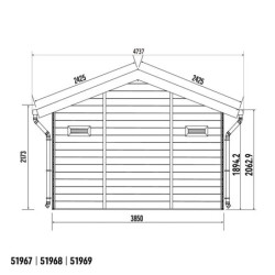 Abri premium moderne en bois composite 14,75m² marron Woodlife Garden