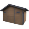 Abri jardin premium bois composite 10,7m² marron Woodlife Garden