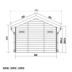 Abri jardin premium bois composite 10,7m² marron Woodlife Garden