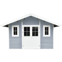 Abri jardin premium bois composite 10,7m² anthracite Woodlife Garden