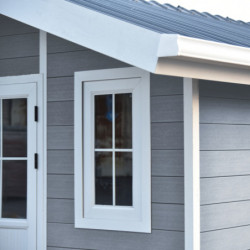 Abri jardin premium bois composite 10,7m² anthracite Woodlife Garden