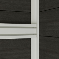 Abri toit plat composite anthracite 14,90m² porte alu Woodlife Garden