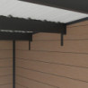 Abri toit plat composite aspect bois 14,90m² porte alu Woodlife Garden