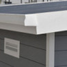 Abri toit plat composite gris clair 14,90m² porte alu Woodlife Garden