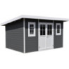 Abri toit monopente composite couleur anthracite 12m² Woodlife Garden