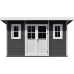 Abri toit monopente composite couleur anthracite 12m² Woodlife Garden