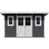 Abri toit monopente composite couleur anthracite 12m² Woodlife Garden