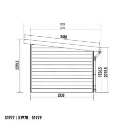Abri toit monopente composite couleur anthracite 12m² Woodlife Garden